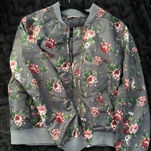 Thrifted floral bomber jacket🌺